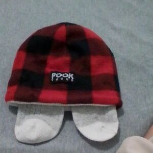 Red & Black Buffalo Plaid Beanie Hat for Men